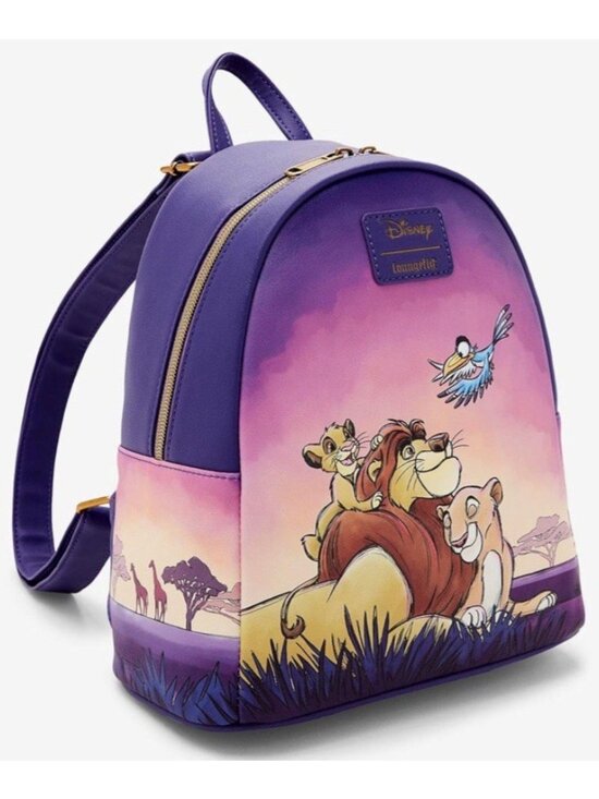 Loungefly Disney Lion King Family Mufasa Simba Sarabi Zazu Ombre Backpack NWT main image 5